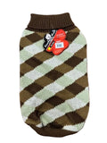 PETONE KOMFY KNIT DOG JUMPER BROWN CHECK 45CM