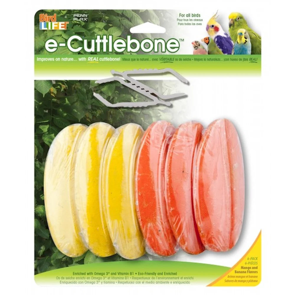 E-CUTTLEBONES MANGO & BANANA FLAVOUR 6PACK