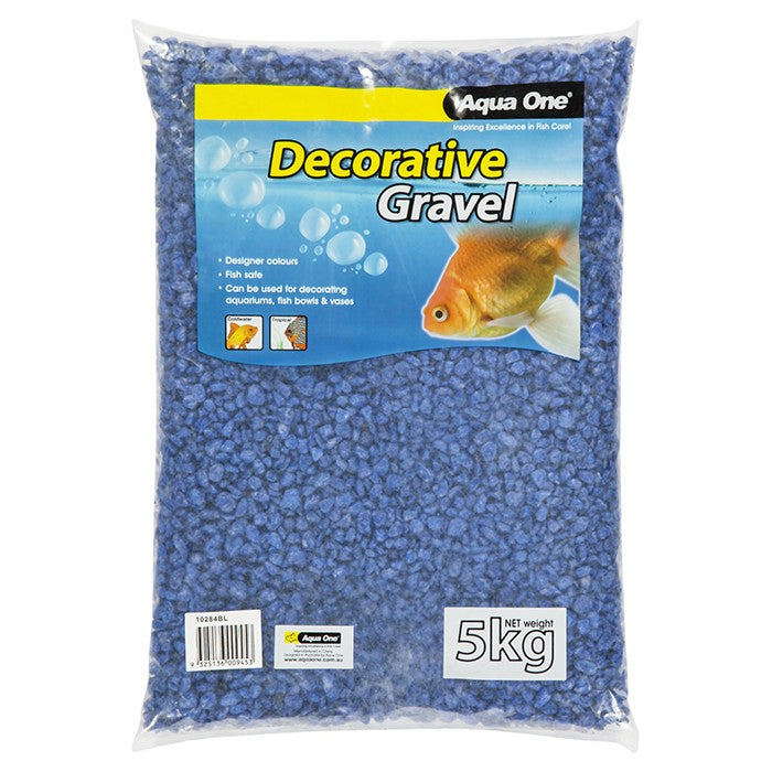 AQUA ONE DECORATIVE GRAVEL DEEP BLUE 5KG