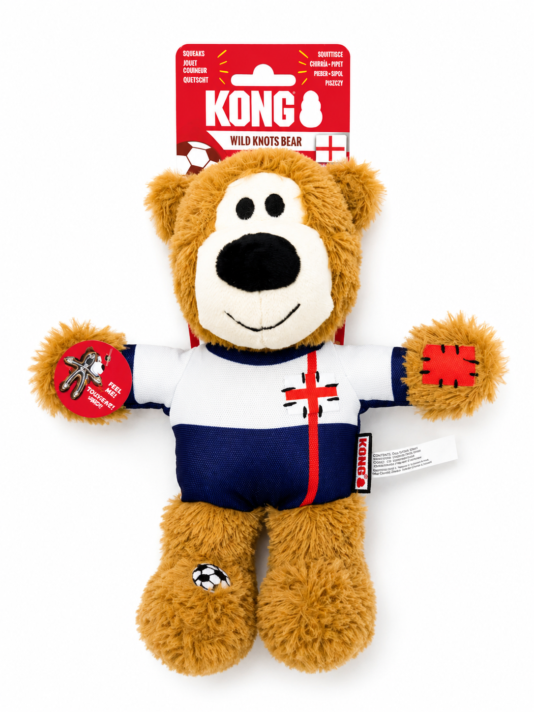 KONG WILD KNOTS ENGLAND SOCCER BEAR LIMITED EDITION