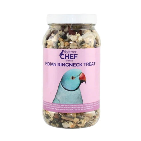 FEATHER CHEF INDIAN RINGNECK TREAT BIRD FOOD 350G