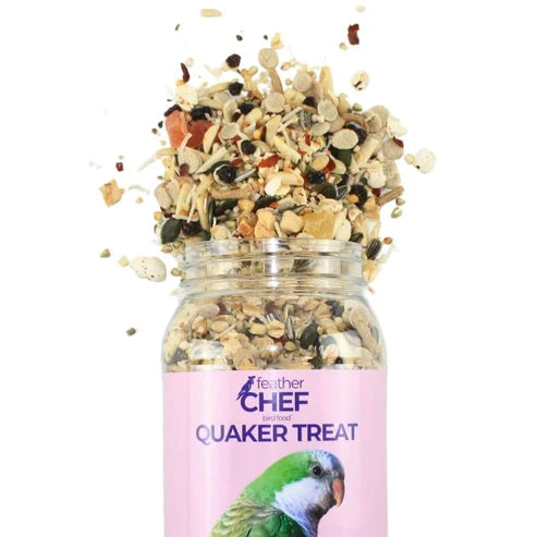 FEATHER CHEF QUAKER TREAT BIRD FOOD 350G