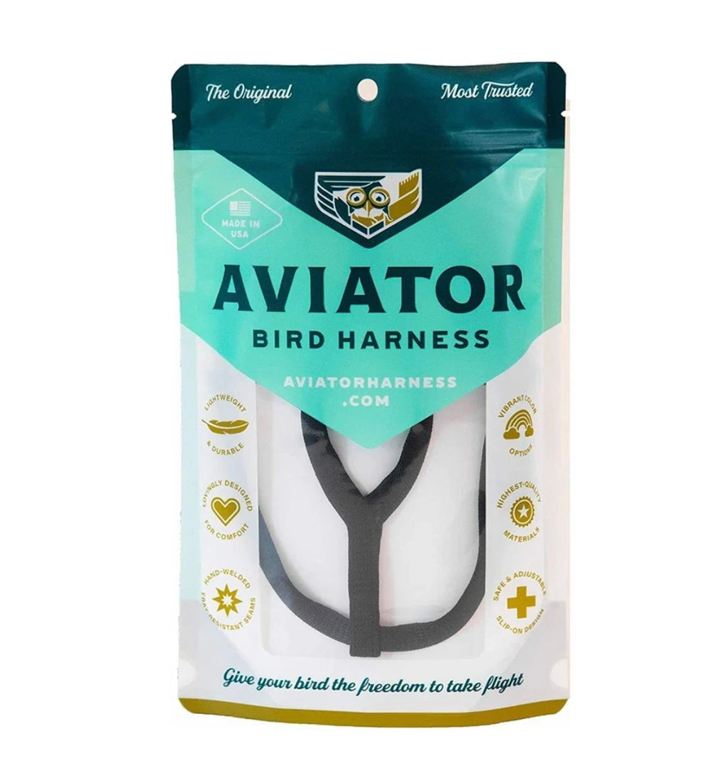 AVIATOR BIRD HARNESS & LEAD BLACK ASST