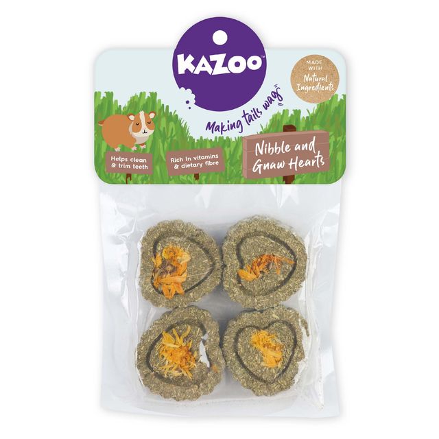 KAZOO NIBBLE & GNAW HOPPY HEARTS SMALL ANIMAL TREATS