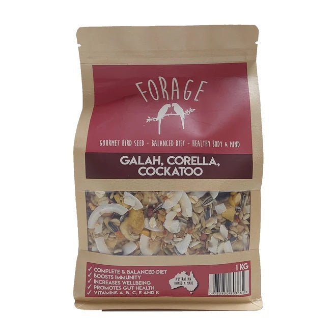 FORAGE GALAH, CORELLA & COCKATOO MIX 1KG