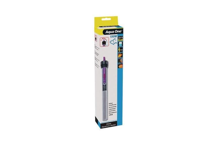 AQUA ONE HERATER 150W GLASS 24.5CM