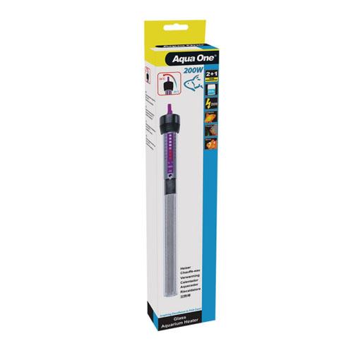AQUA ONE HEATER 200W GLASS 30CM