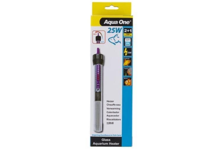 AQUA ONE HEATER 25W GLASS 18.5CM