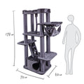 KAZOO SCRATCHER KITTY CLIMB PLAYGROUND CHARCOAL