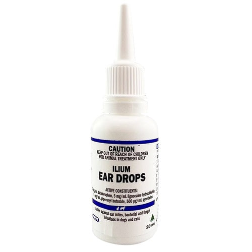 ILIUM EAR DROPS DOG & CAT 20ML