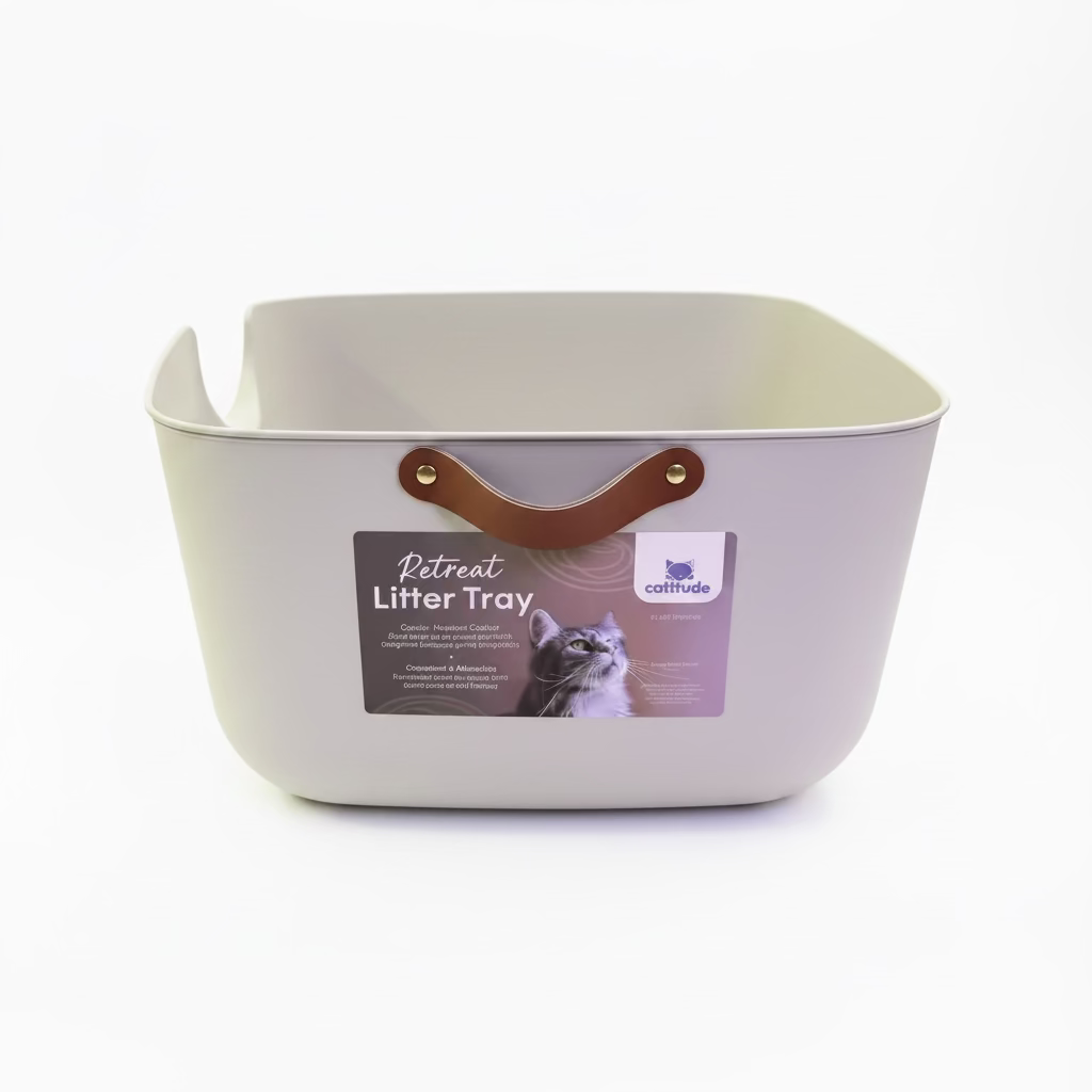 CATTITUDE RETREAT LITTER TRAY WHITE