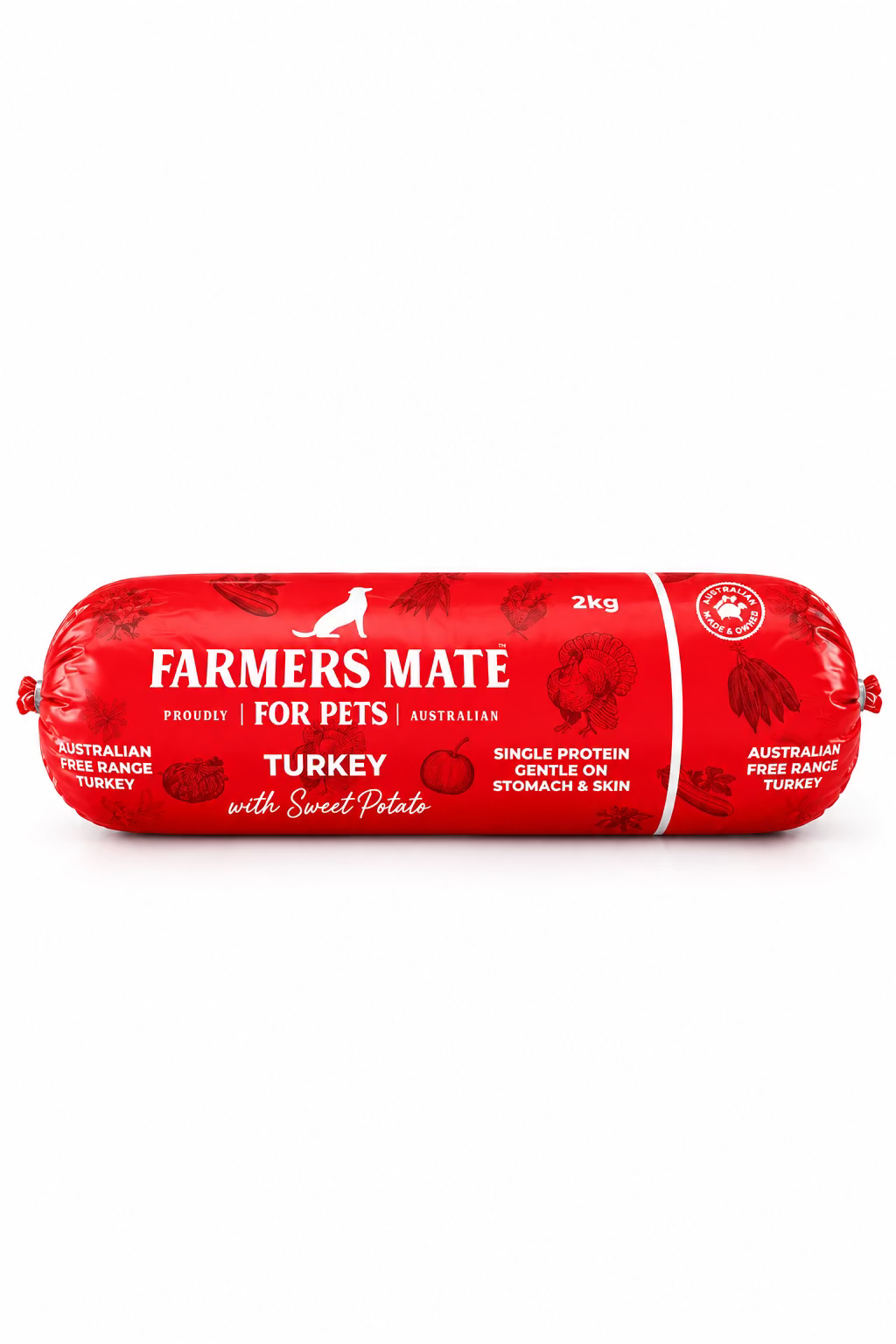 FARMERS MATE TURKEY DOG ROLL 2KG