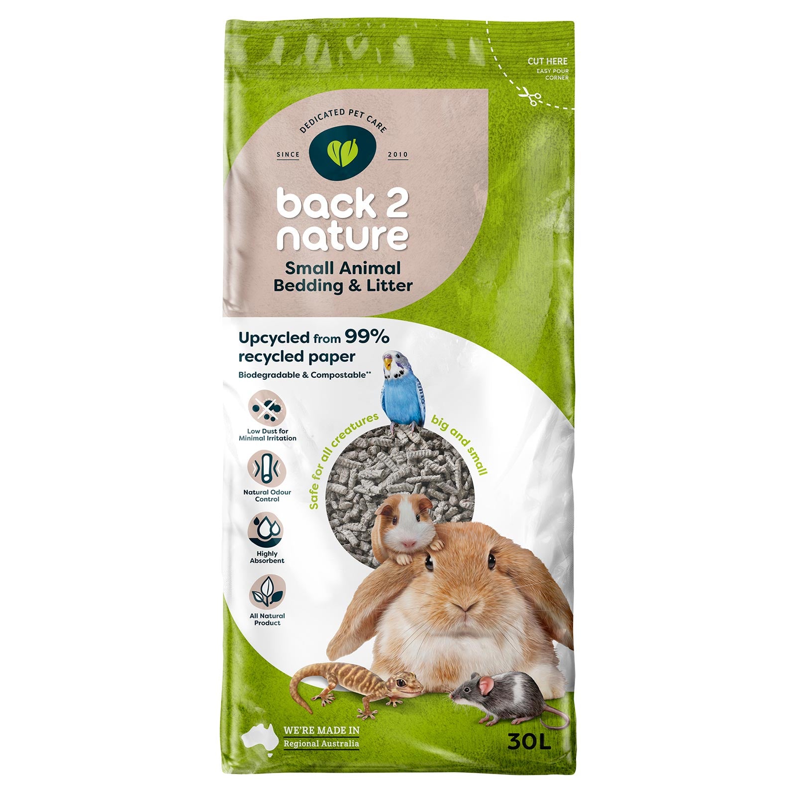 BACK 2 NATURE BEDDING & LITTER 30L
