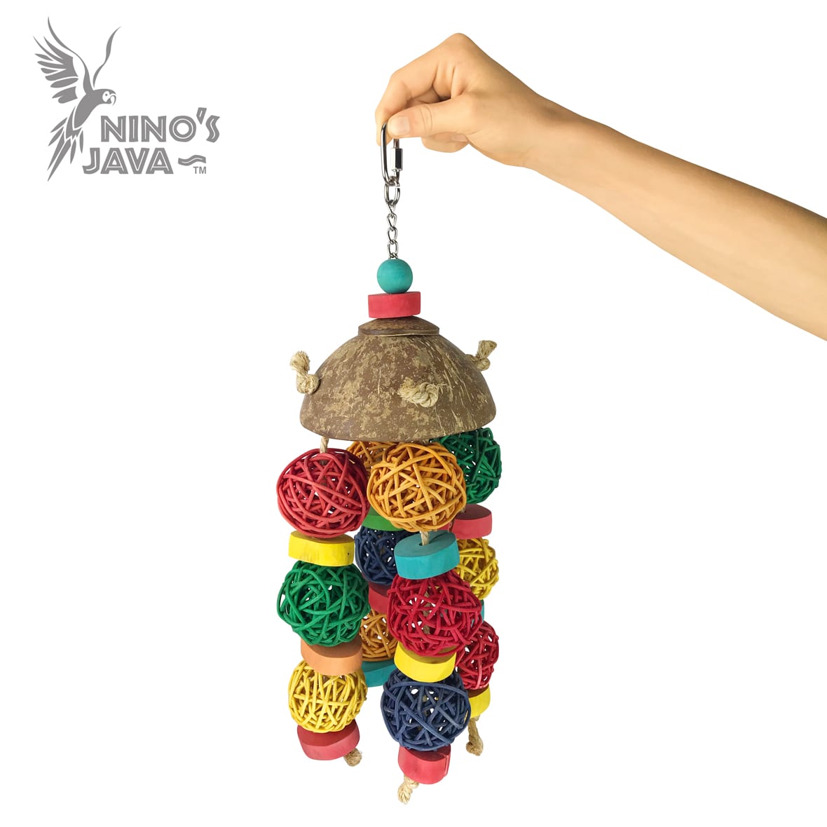 NINOS JAVA BIRD TOY COCO WICKER CLUSTER