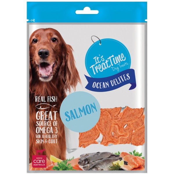 ITS TREAT TIME OCEAN DELITES SALMON BITS 100G