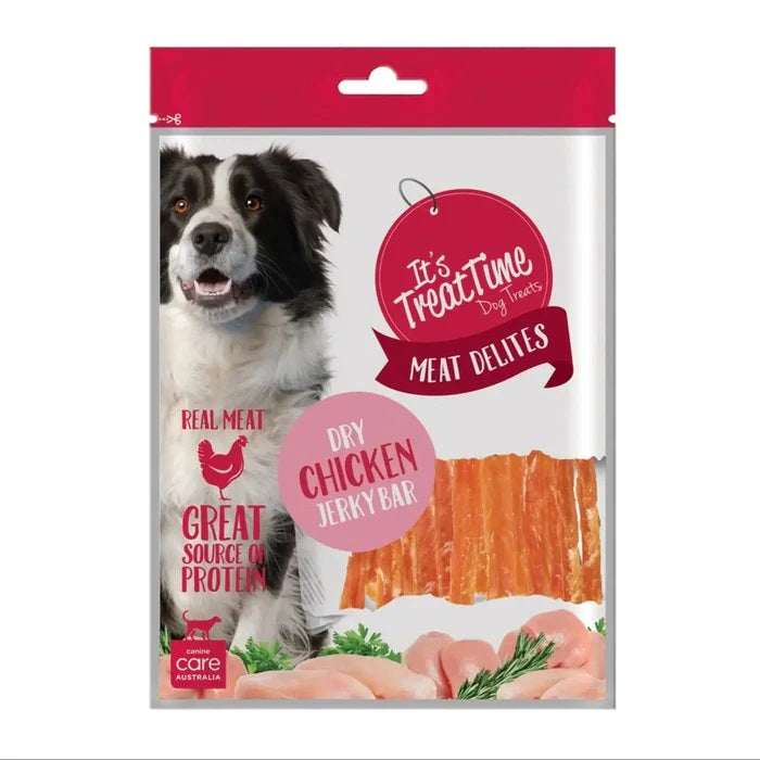 ITS TREAT TIME MEAT DELITES CHICKEN JERKY BAR 100G