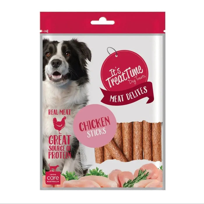 ITS TREAT TIME MEAT DELITES CHICKEN STICKS 100G