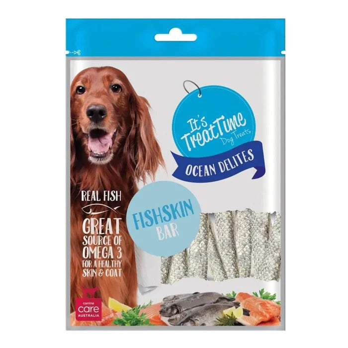 ITS TREAT TIME OCEAN DELITES FISH SKIN BAR 60G
