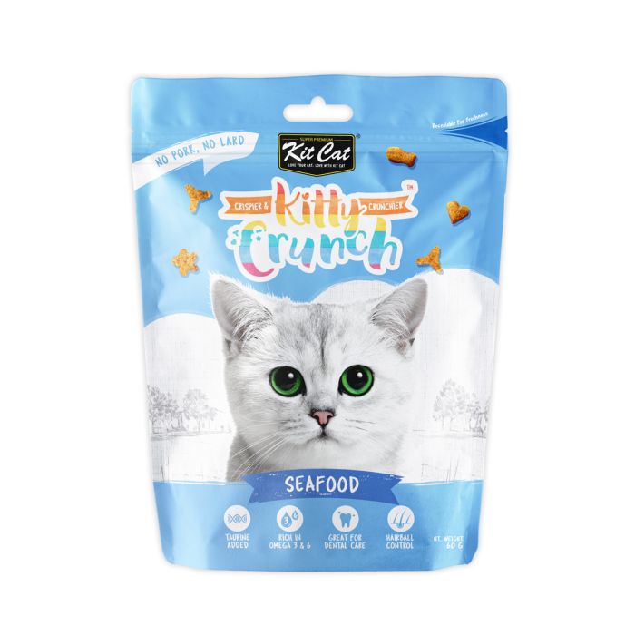 KIT CAT KITTY CRUNCH TREATS SEAFOOD 60G