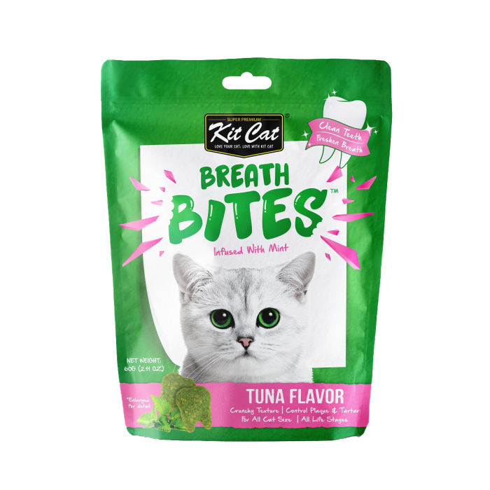 KIT CAT BREATH BITES DENTAL TREATS TUNA 60G