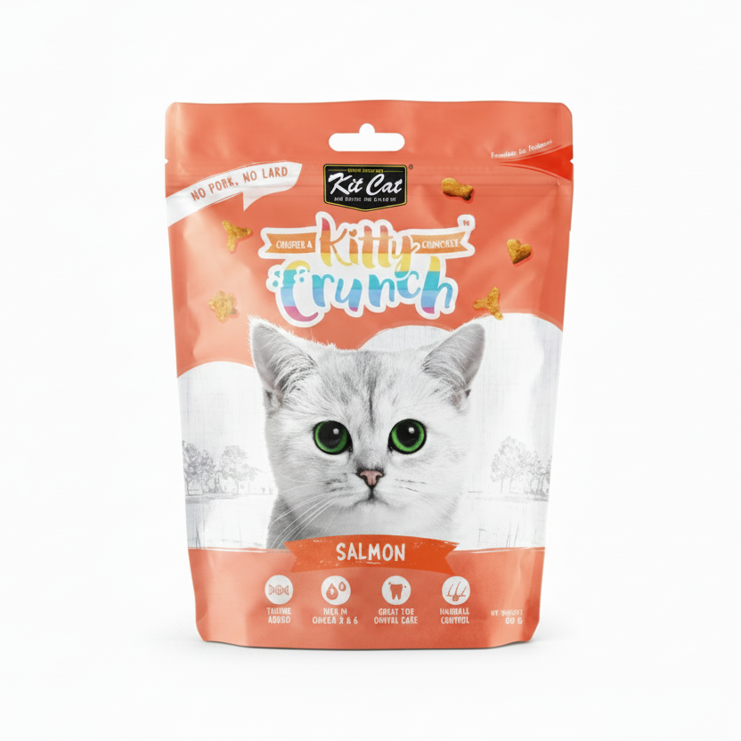 KIT CAT KITTY CRUNCH TREATS SALMON 60G