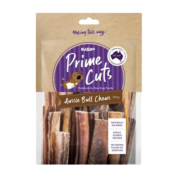 KAZOO PRIME CUTS AUSSIE BULL CHEWS 300G