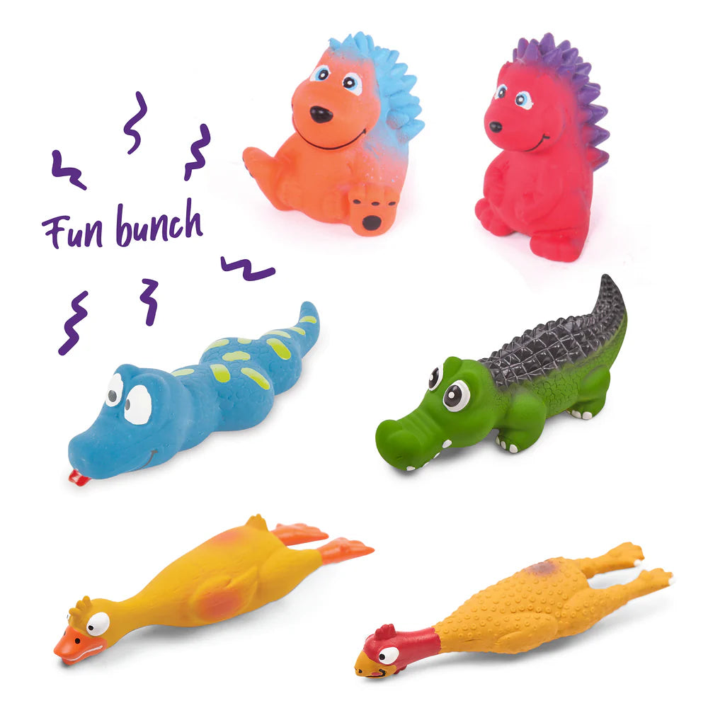 KAZOO MINI LATEX DOG TOYS SQUEAKIES ASST