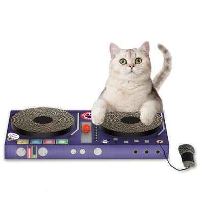 KAZOO CARDBOARD DJ CAT SCRATCHER