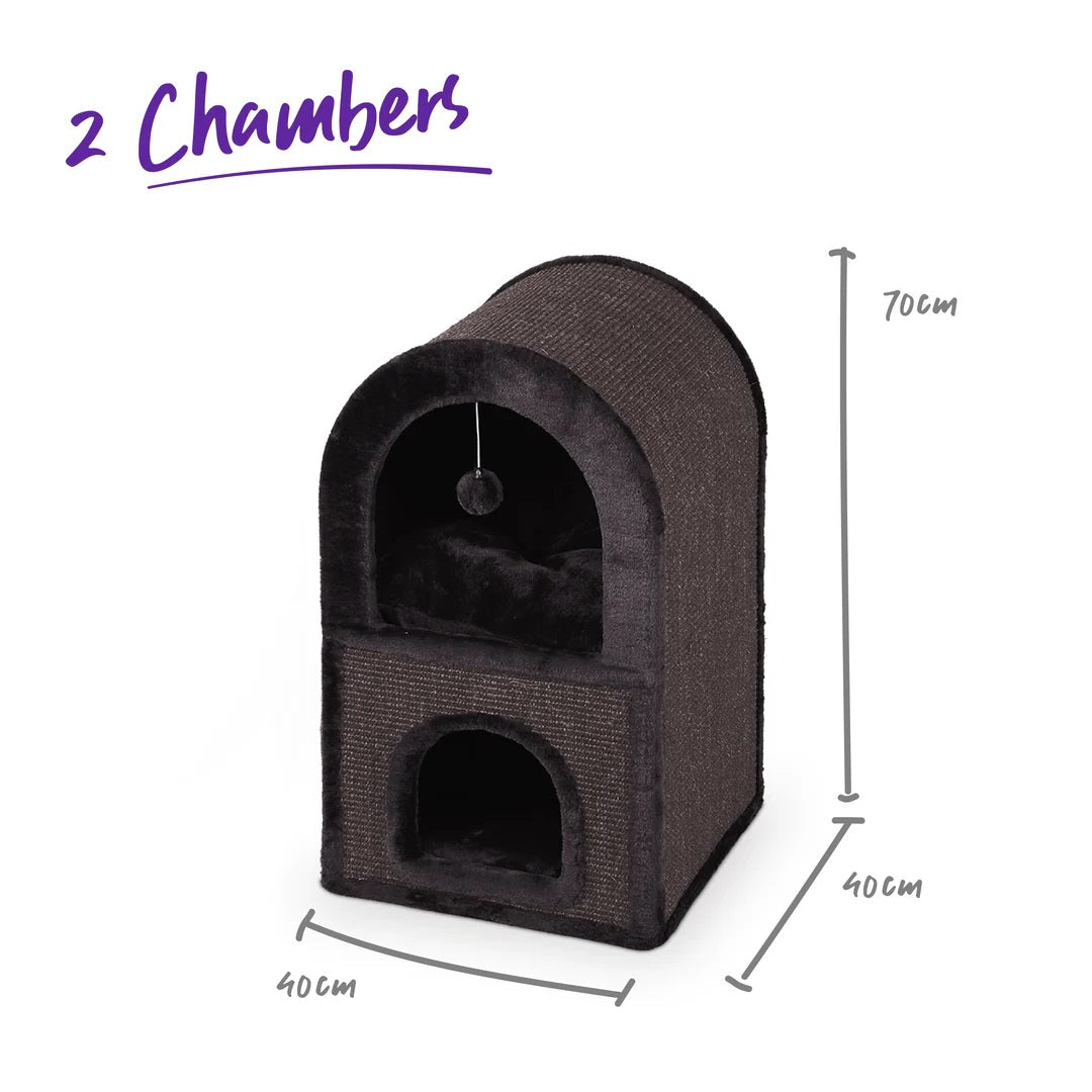 KAZOO SCRATCHER 2 CHAMBERS DEN CHARCOAL