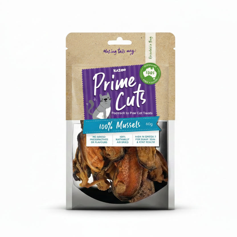 KAZOO CAT PRIME CUTS NZ MUSSELS 60G
