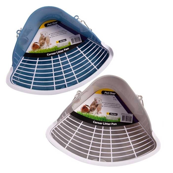 PETONE SMALL ANIMAL CORNER TOILET WITH GRATE ASST