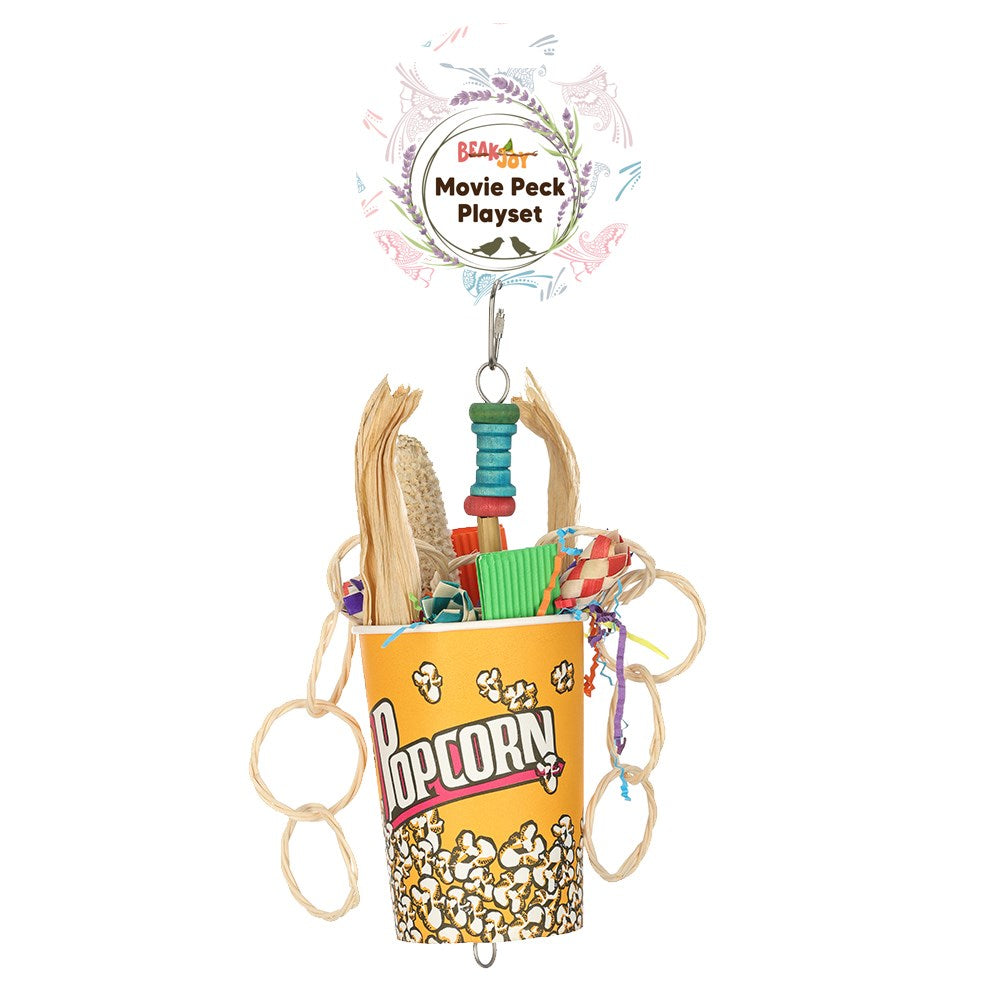 POPCORN MOVIE PECK PLAYSET BIRD TOY