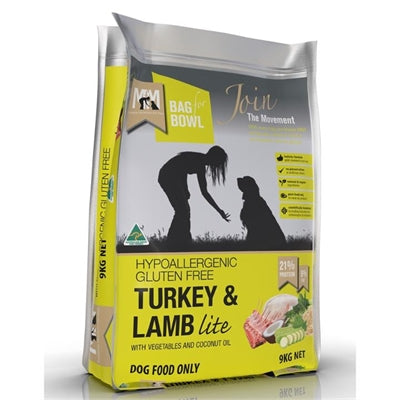 MEALS FOR MUTTS DOG TURKEY AND LAMB LITE 9KG