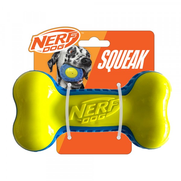 NERF SQUEAK BONE BLUE & GREEN 18CM