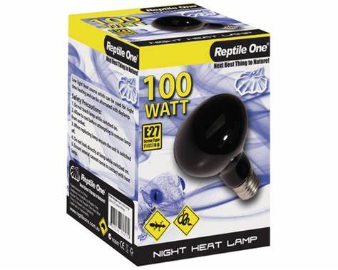 REPTILE ONE NIGHT HEAT LAMP 100W