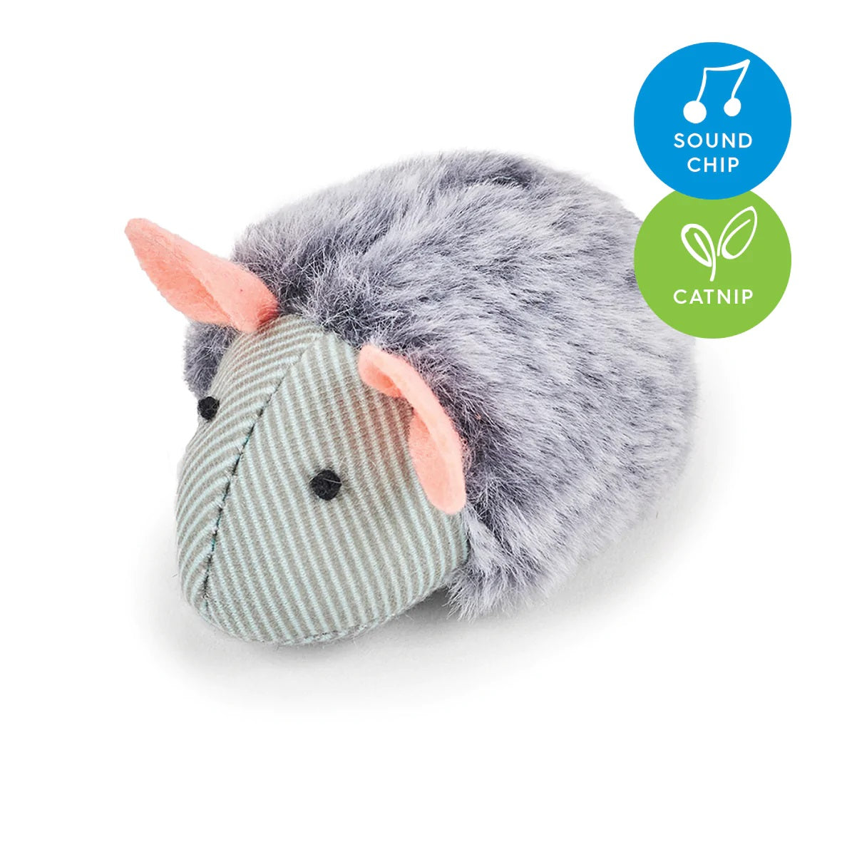 KAZOO NOISY MOUSE WITH SOUND CHIP AND CATNIP