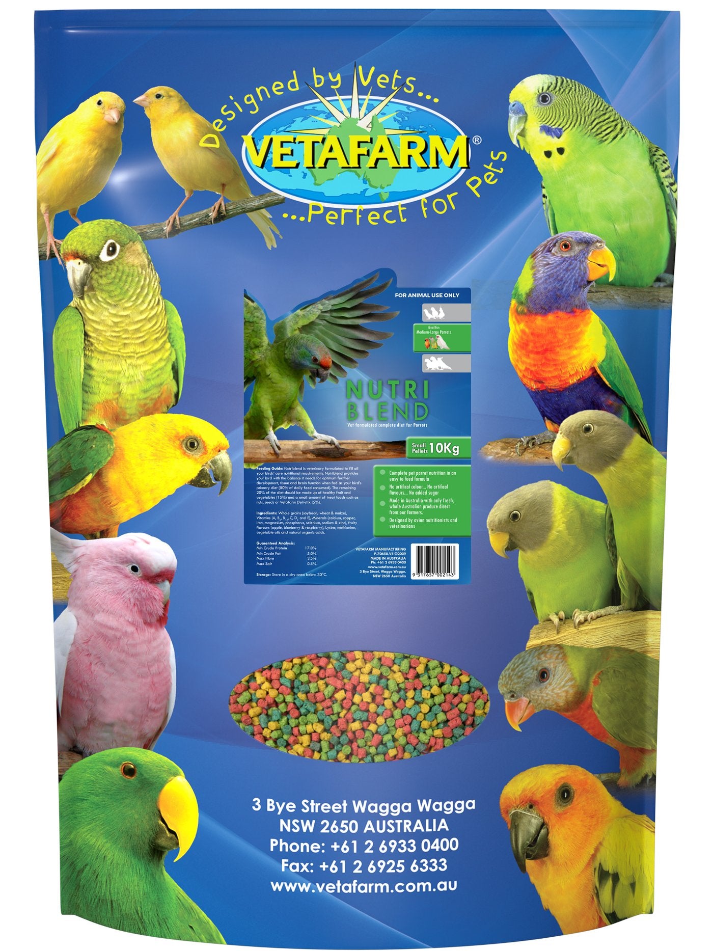 VETAFARM NUTRIBLEND PELLETS SMALL 10KG