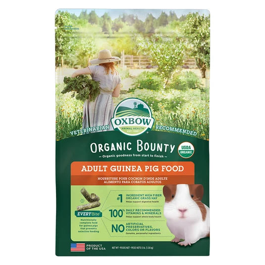 OXBOW ORGANIC BOUNTY ADULT GUINEA PIG PELLETS 1.36KG