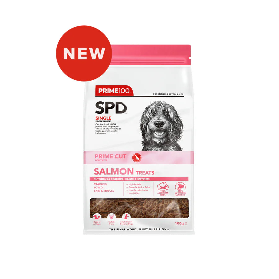 PRIME100 SPD SALMON TREATS 100G