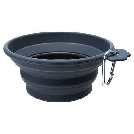PET ONE TRAVEL POP UP BOWL 370ML LIGHT GREY