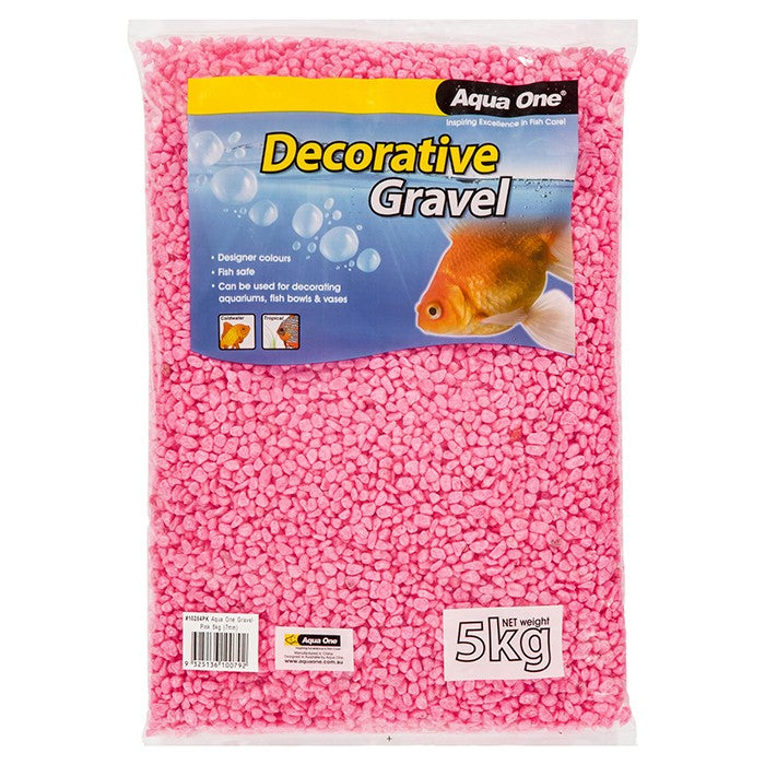 AQUA ONE DECORATIVE GRAVEL PINK 5KG
