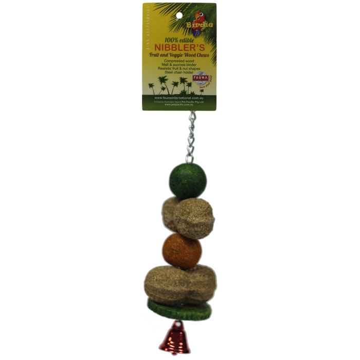 BIRDIE NIBBLER BIRD TOY PEANUT & MELON KABOB SMALL