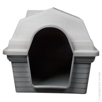 PET ONE PLASTIC KENNEL GREY SMALL