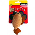 PET ONE CAT TOY PLUSH CORK FISH 12CM