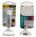 PET ONE FUR DESHEDDER SELF CLEANING BRUSH MEDIUM