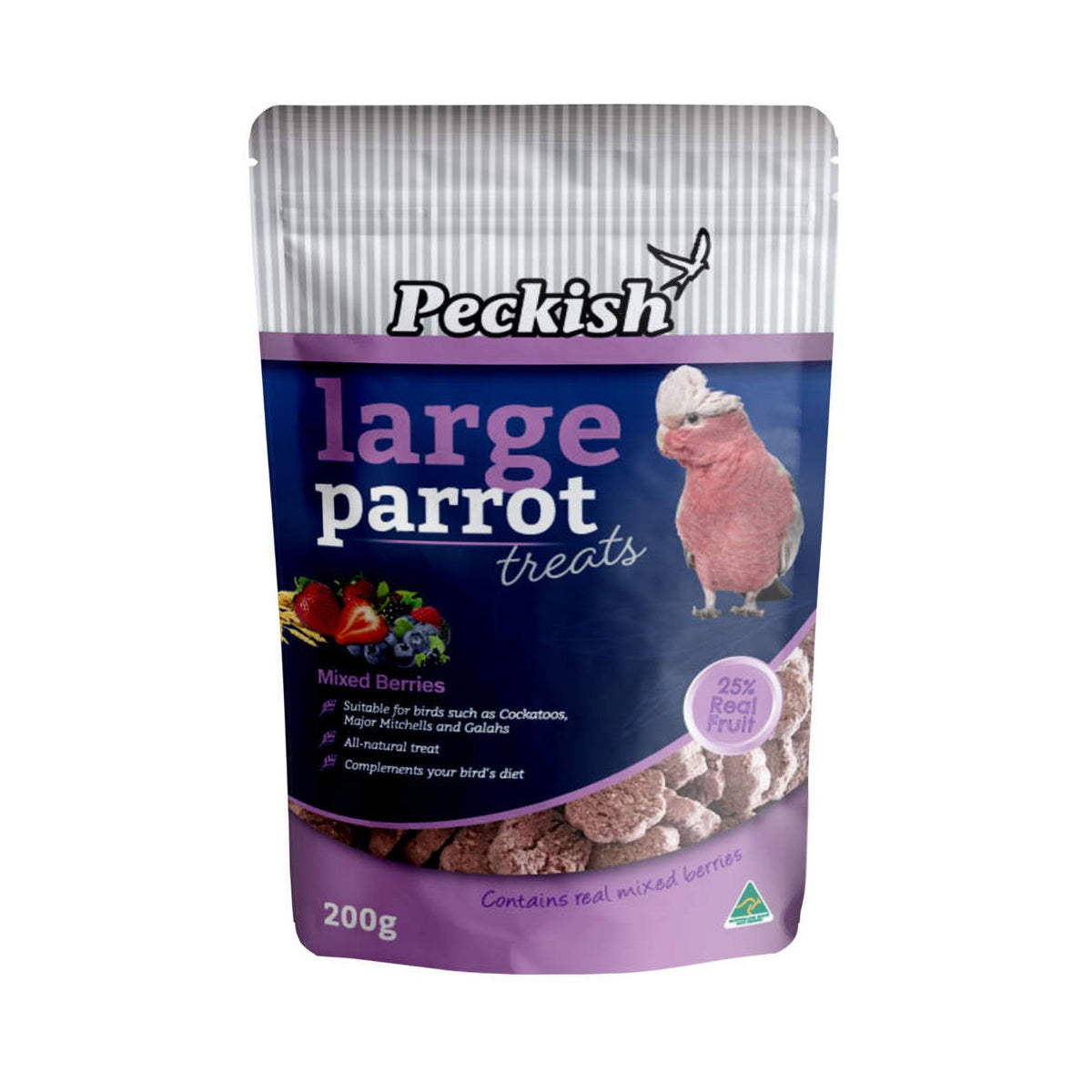 PEKISH LARGE PARROT BIRD TREATS MIXED BERRIES 200G