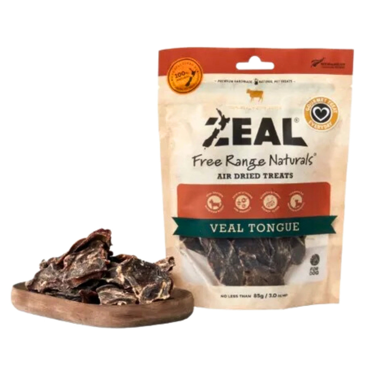 ZEAL FREE RANGE AIRD DRIED VEAL TONGUE 85G