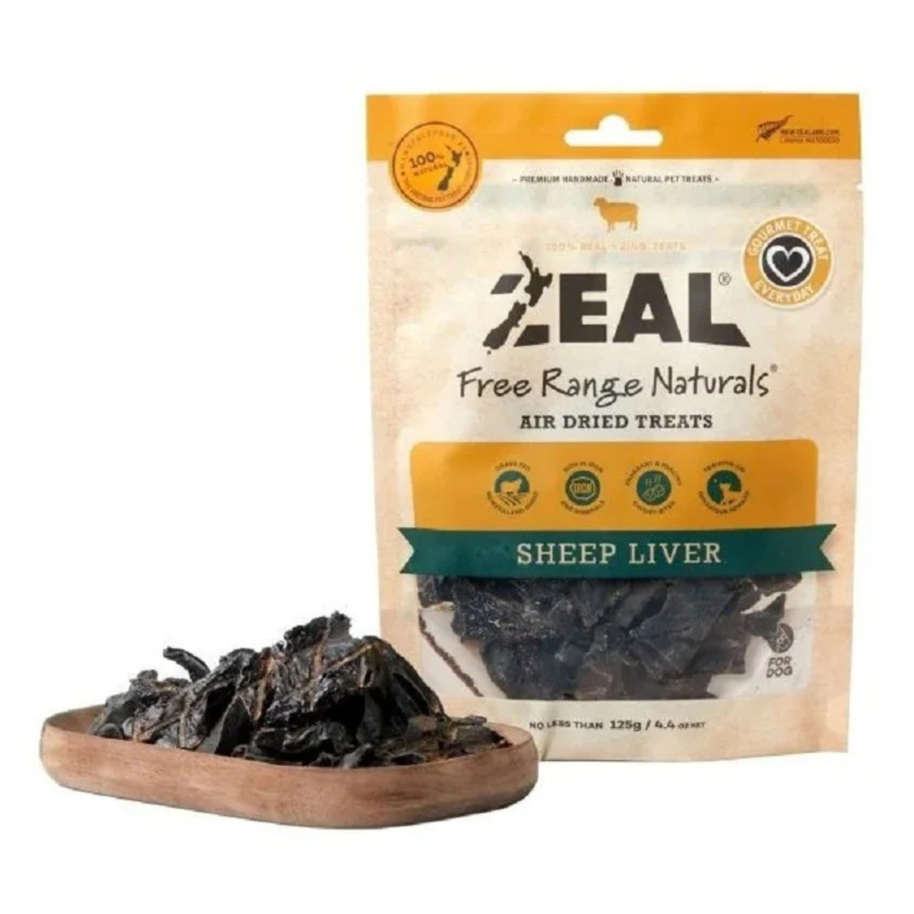 ZEAL FREE RANGE AIR DRIED SHEEP LIVER 125G