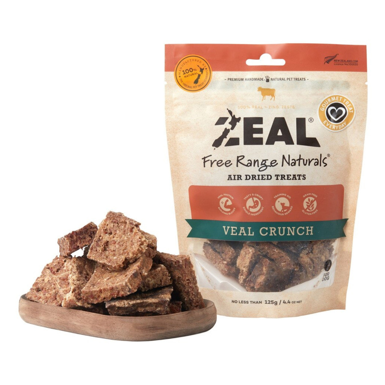 ZEAL FREE RANGE AIR DRIED VEAL CRUNCH 125G