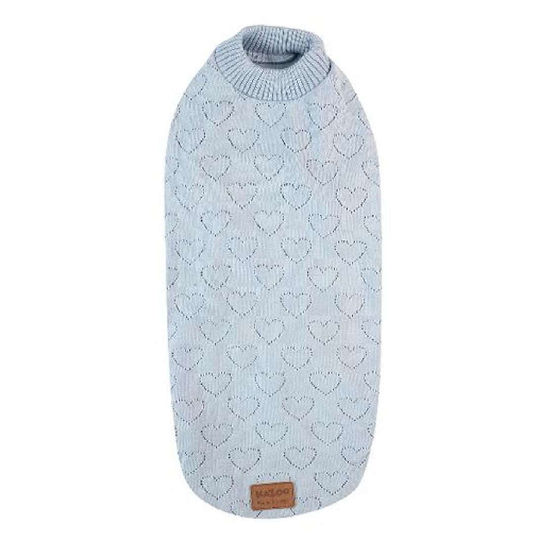 KAZOO DOG HEART KNITTED JUMPER BLUE